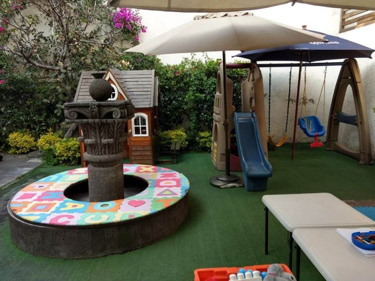 la strada ristorante las aguilas ciudad de mexico cdmx comer con niños area para niños juegos funete 768x576