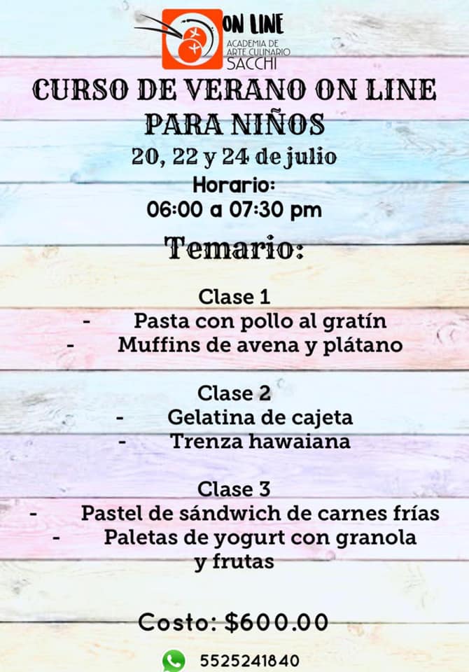 curso de verano sacchi arte culinario